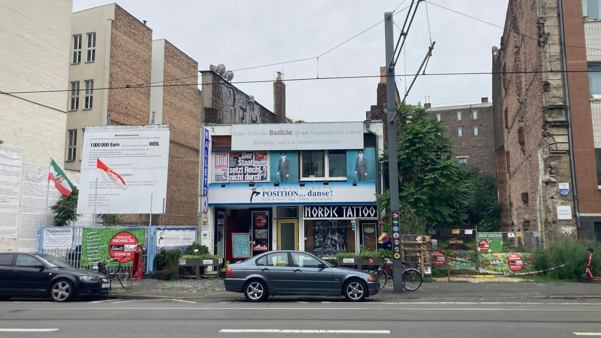 Das Urban-Gardening-Projekt entstand auf dem Brachgelände an der Richard-Wagner-Straße (rechts).