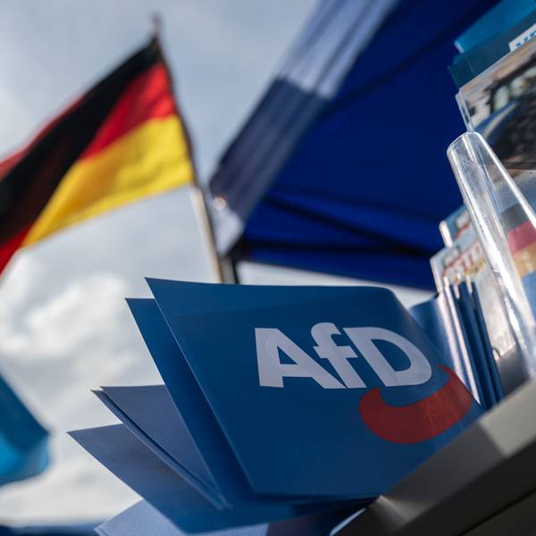 Ein Wahlstand der AfD