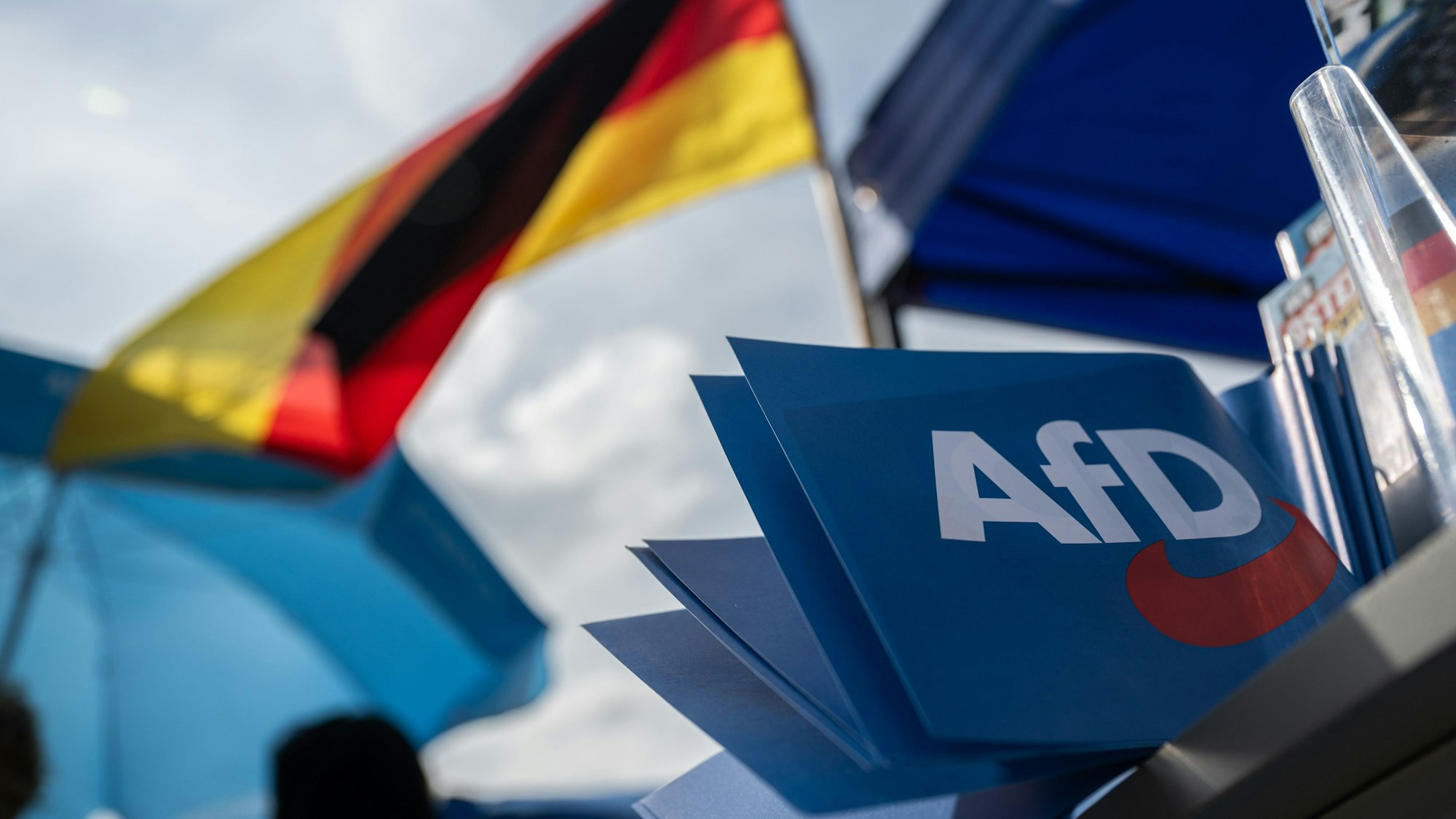 Ein Wahlstand der AfD