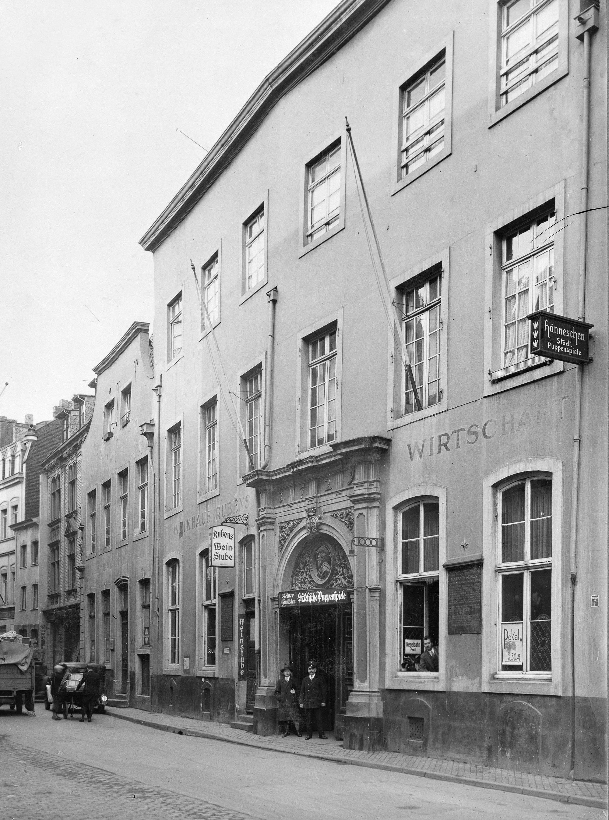 Das Haus Rubens in der Sternengasse, Standort des Hänneschen-Theaters vom 9. Oktober 1926 bis 28. Juli 1938.