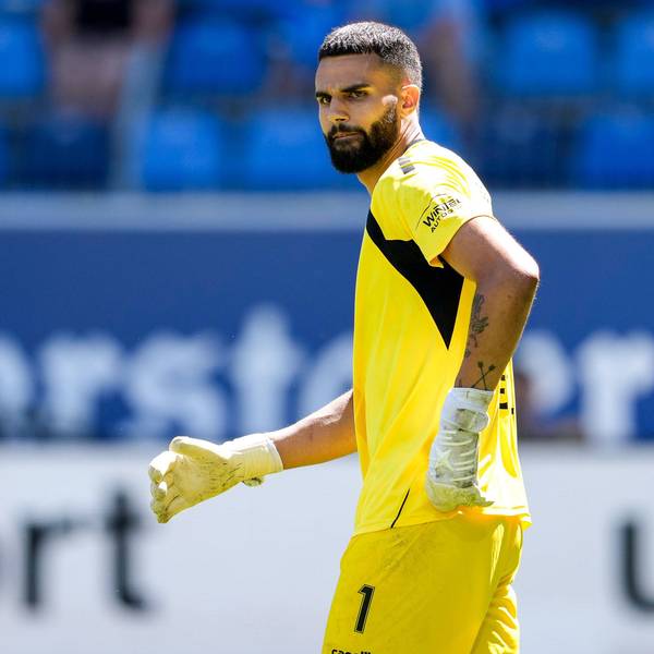 Eduardo Dos Santos Haesler Dudu, Torwart, Viktoria, 1, Einzelbild, Einzelfoto, Aktion, Action, 10.08.2024, Mannheim Deutschland, Fussball, 3. Liga, SV Waldhof Mannheim - FC Viktoria Köln, DFB/DFL REGULATIONS PROHIBIT ANY USE OF PHOTOGRAPHS AS IMAGE SEQUENCES AND/OR QUASI-VIDEO. *** Eduardo Dos Santos Haesler Dudu, Goalkeeper, Viktoria, 1 , single picture, single photo, action, action, 10 08 2024, Mannheim Germany , Soccer, 3 Liga, SV Waldhof Mannheim FC Viktoria Köln, DFB DFL REGULATIONS PROHIBIT ANY USE OF PHOTOGRAPHS AS IMAGE SEQUENCES AND OR QUASI VIDEO xozx