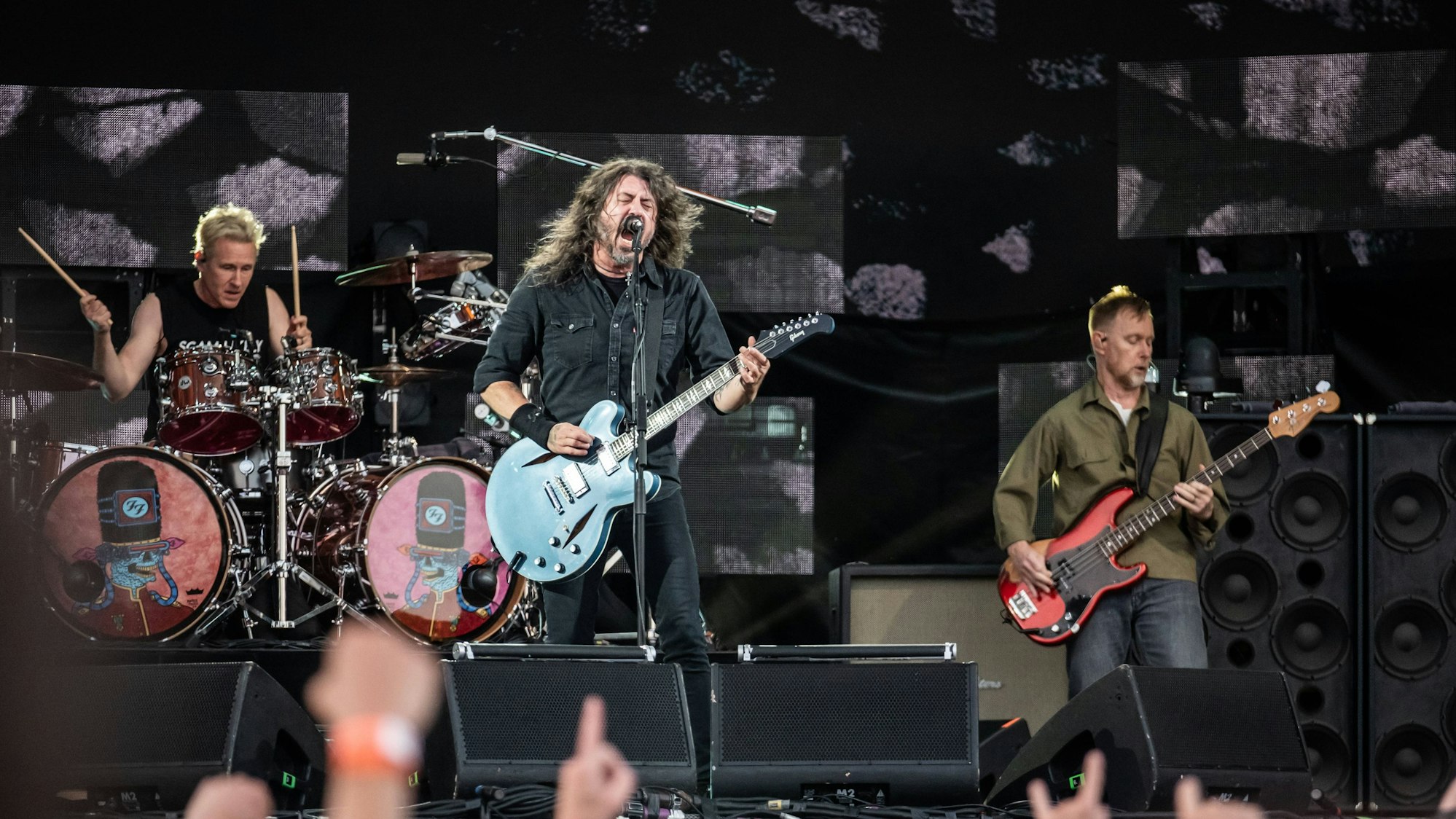 Die Foo Fighters, hier bei einem Auftritt in Roskilde, wollen sich nicht von Donald Trump vereinnahmen lassen.