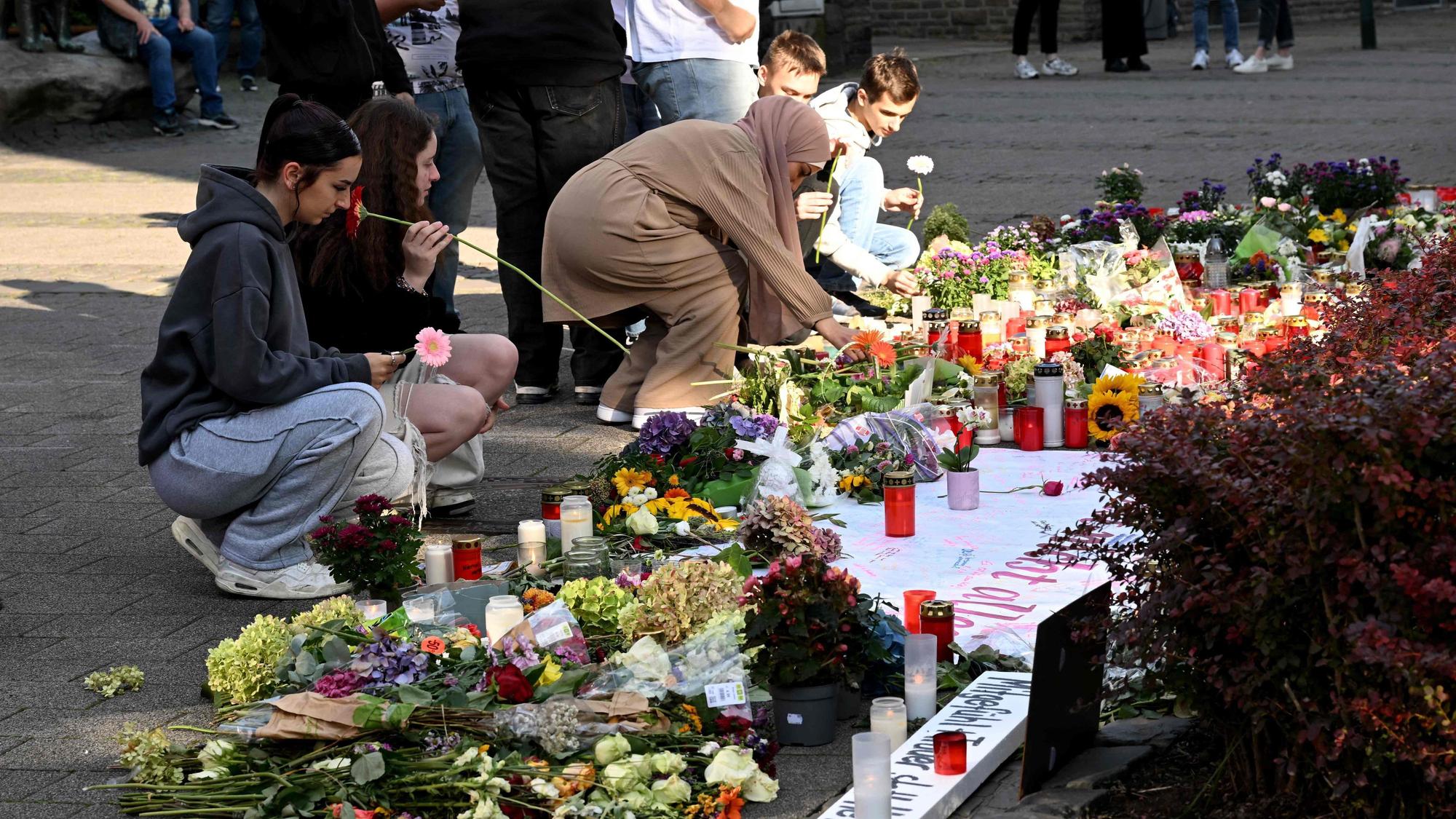 Trauer und Schock in Solingen nach dem Terroranschlag.