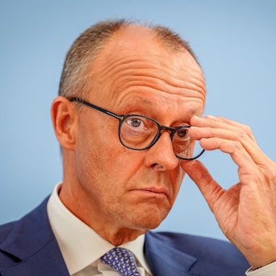 Friedrich Merz, CDU-Bundesvorsitzender und Unionsfraktionsvorsitzender, gibt eine Pressekonferenz nach dem Treffen mit Bundeskanzler Scholz und zu Konsequenzen nach dem Anschlag von Solingen.