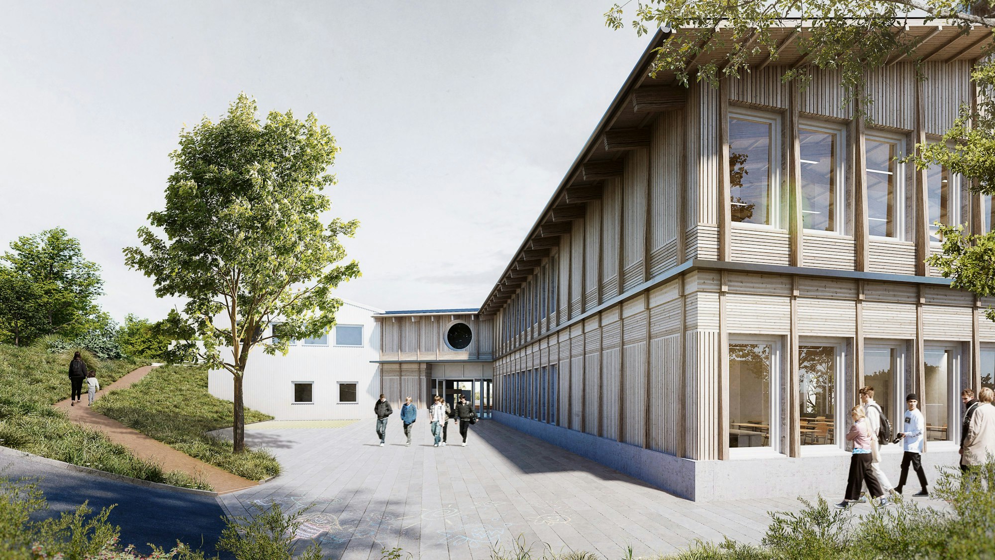 Eine Ansicht des Entwurfs von der anderen Seite.