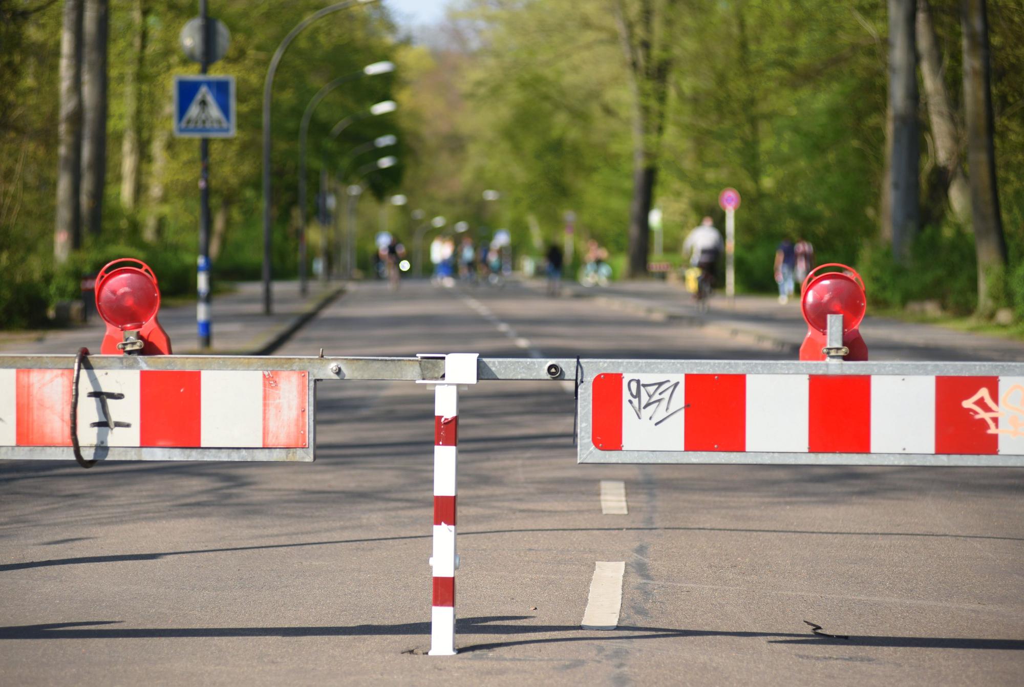 Die Kitschburger Straße in Köln-Lindenthal führt durch den Stadtwald.