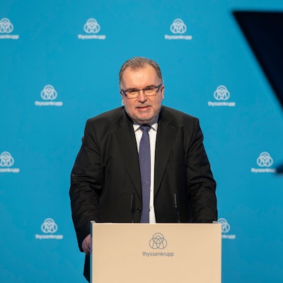 Siegfried Russwurm, Vorsitzender des Aufsichtsrats der Thyssenkrupp AG, spricht bei einer Hauptversammlung.