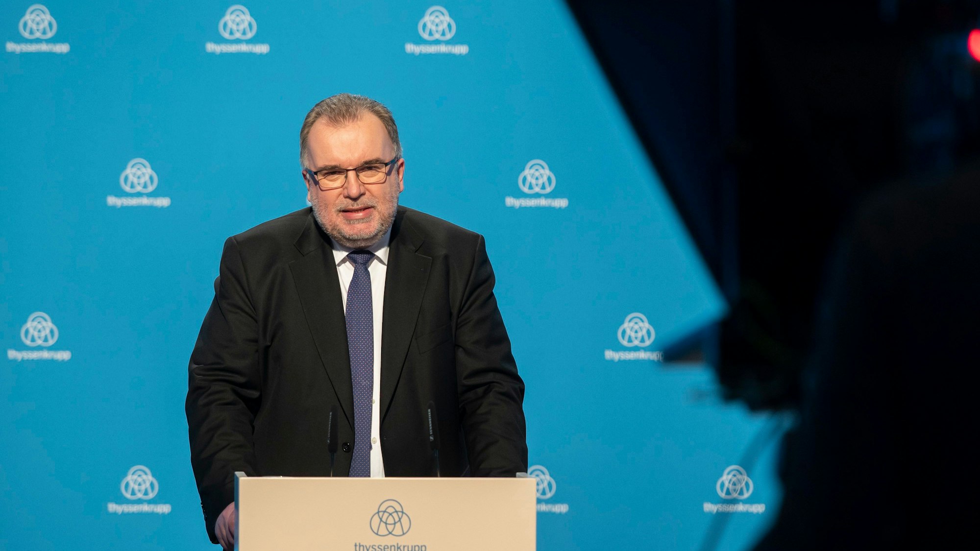 Siegfried Russwurm, Vorsitzender des Aufsichtsrats der Thyssenkrupp AG, spricht bei einer Hauptversammlung.