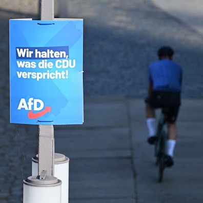Ein Wahlplakat der AfD