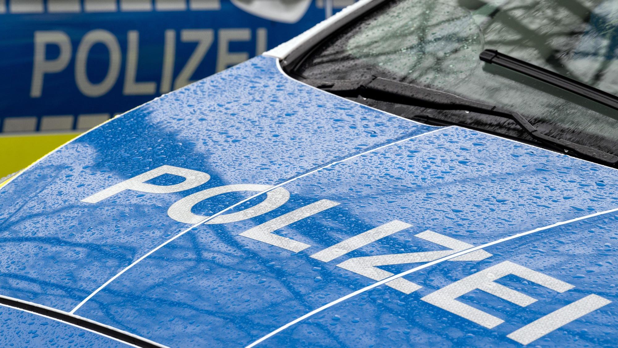 Auf dem Foto sind zwei Polizeiwagen zu sehen.