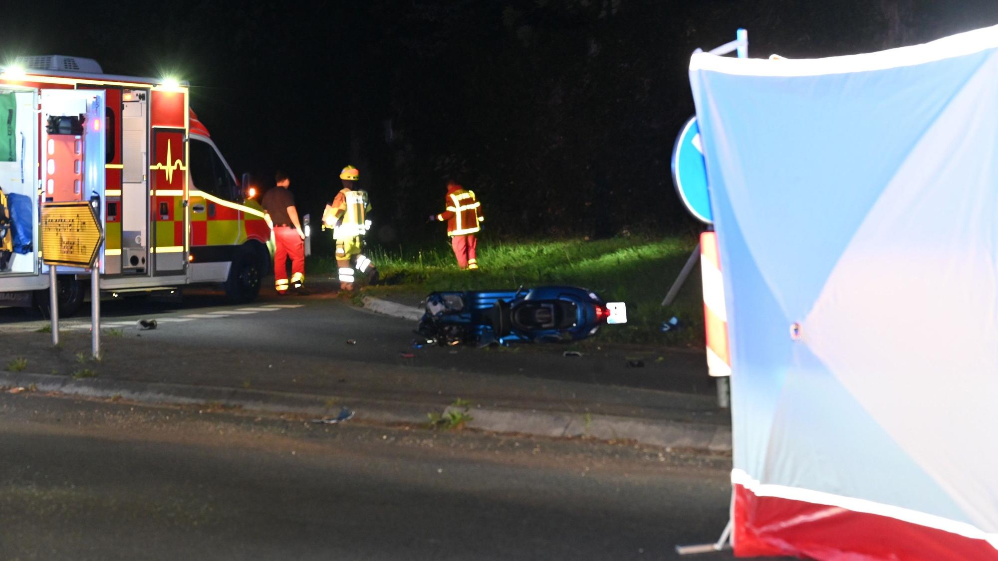 Auf dem Bild ist die Unfallstelle in Bedburg zu sehen.