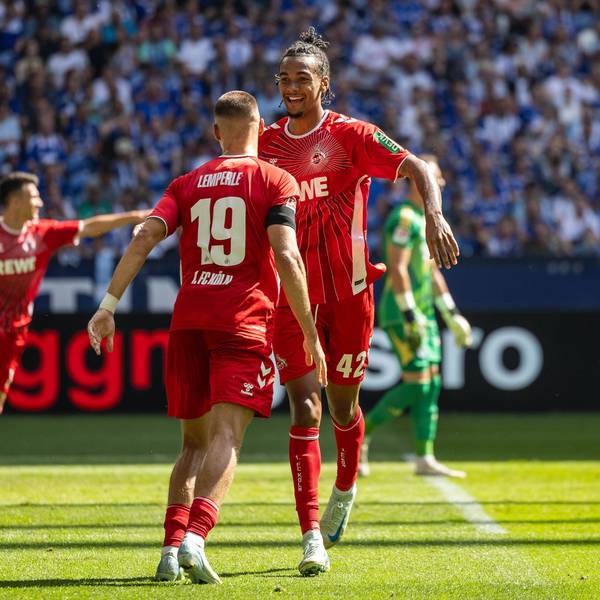 Torjubel zum 0:1 durch Damion Downs