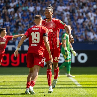 Torjubel zum 0:1 durch Damion Downs