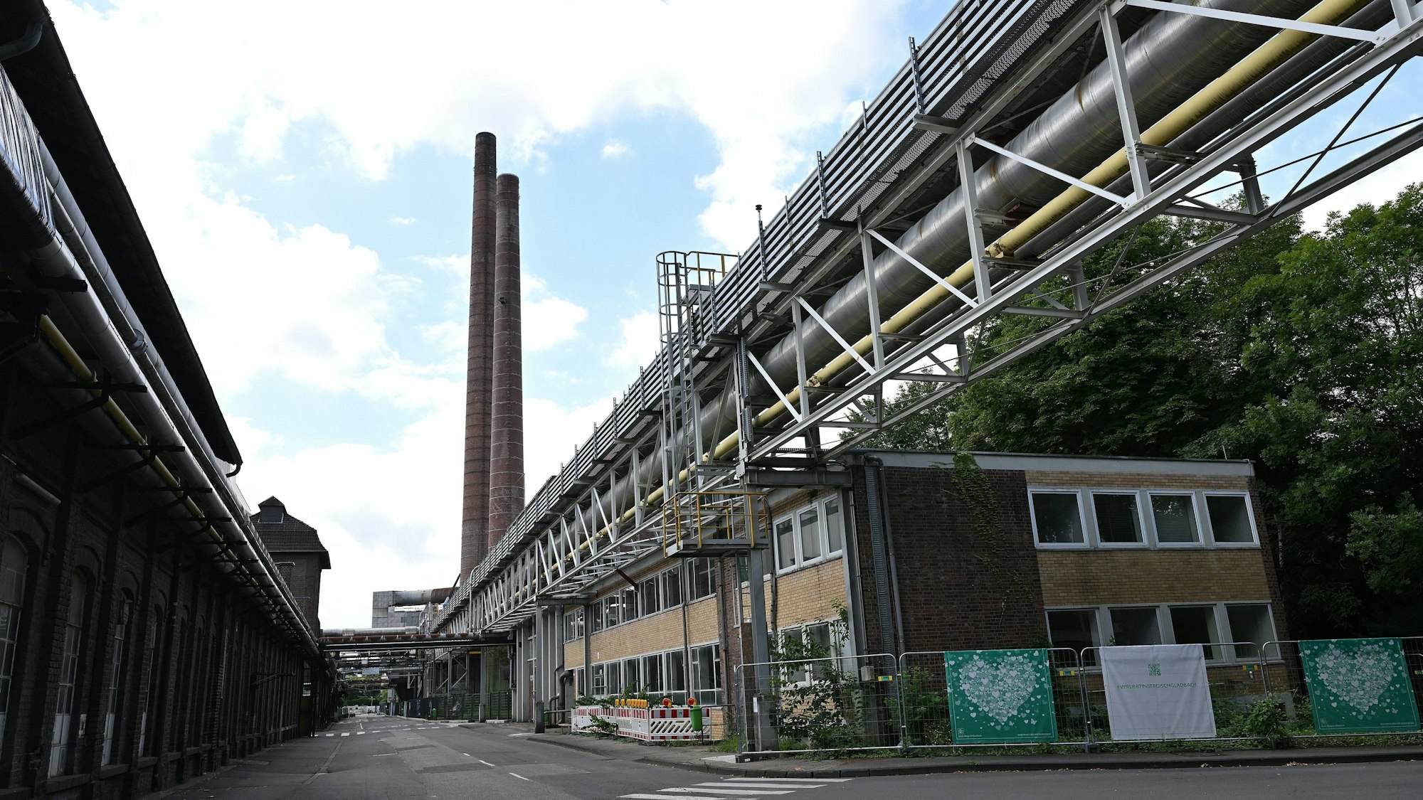 Das Foto zeigt das Zanders-Gelände in Bergisch Gladbach