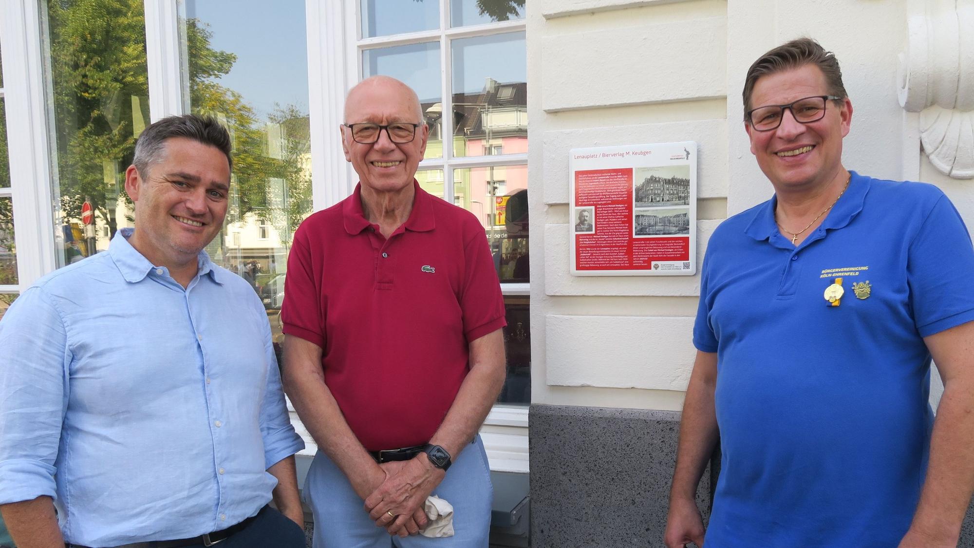 Zur Vorstellung der ersten Station trafen sich Volker Spelthann, Karl-Richard Bloch und Dieter Brühl (v.l.)
