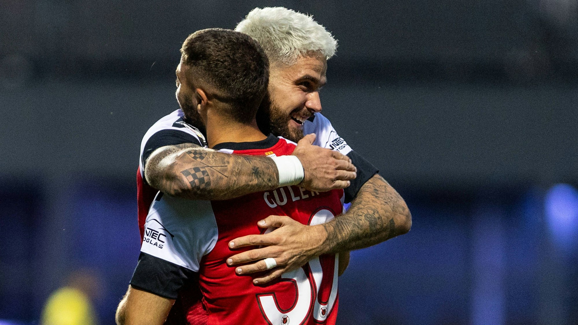 3. Liga 4.Spieltag: Viktoria Köln - F.C. Hansa Rostock, 30.08.2024 Serhat-Semoh Güler Viktoria Köln, 30, Viktoria Köln im Jubel, Lex-Tyger-Lobinger Viktoria Köln, 9 3. Liga 4.Spieltag: Viktoria Köln - F.C. Hansa Rostock, Sportpark Höhenberg, Köln, 30.08.2024 DFL/DFB REGULATIONS PROHIBIT ANY USE OF PHOTOGRAPHS AS IMAGE SEQUENCES AND/OR QUASI-VIDEO. *** 3 Liga 4 Matchday Viktoria Köln F C Hansa Rostock, 30 08 2024 Serhat Semoh Güler Viktoria Köln, 30 , Viktoria Köln in jubilation, Lex Tyger Lobinger Viktoria Köln, 9 3 Liga 4 Matchday Viktoria Köln F C Hansa Rostock, Sportpark Höhenberg, Köln, 30 08 2024 DFL DFB REGULATIONS PROHIBIT ANY USE OF PHOTOGRAPHS AS IMAGE SEQUENCES AND OR QUASI VIDEO Copyright: xBEAUTIFULxSPORTS/Buriakovx