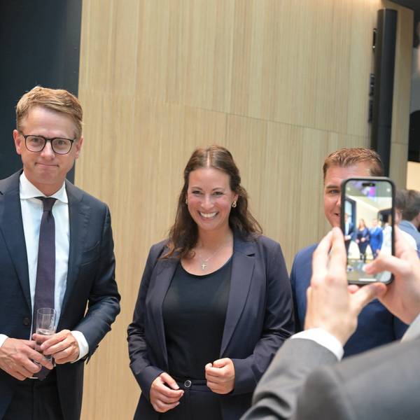 CDU-Generalsekretär Carsten Linnemann kam nach Bergisch Gladbach auf Einladung von Caroline Bosbach, die für den Bundestag kandidieren will.