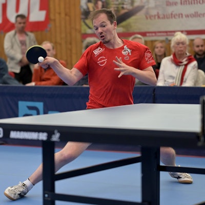 TT-Pokalmeisterschaft Achtelfinale 1. FC Köln - Post SV Mühlhausen am 17.09.2022 in den Sportstätte des Apostelgymnasiums in Köln Gianluca Walther  Köln  *** TT Cup Championship Round of 16 1 FC Cologne Post SV Mühlhausen on 17 09 2022 in the sports facilities of the Apostelgymnasium in Cologne Gianluca Walther Cologne xJFx