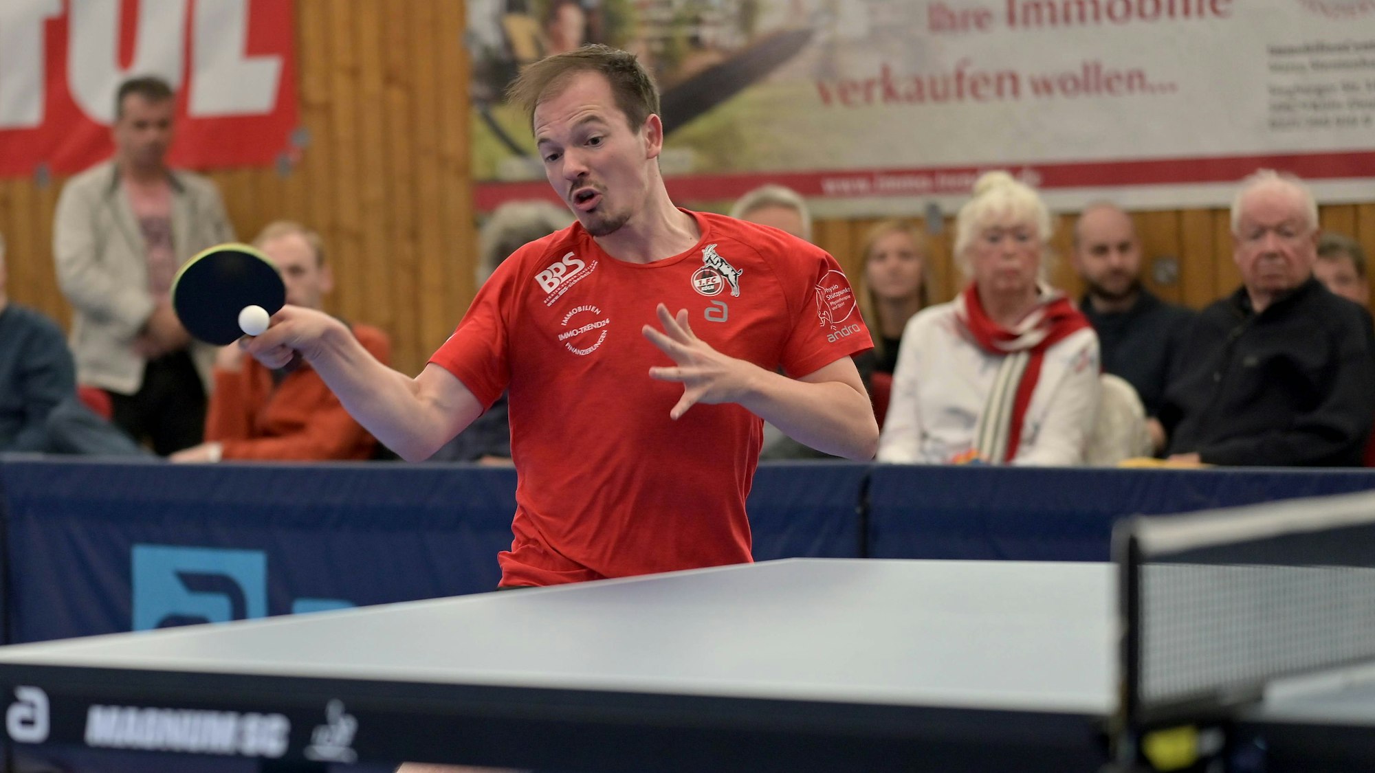 TT-Pokalmeisterschaft Achtelfinale 1. FC Köln - Post SV Mühlhausen am 17.09.2022 in den Sportstätte des Apostelgymnasiums in Köln Gianluca Walther Köln *** TT Cup Championship Round of 16 1 FC Cologne Post SV Mühlhausen on 17 09 2022 in the sports facilities of the Apostelgymnasium in Cologne Gianluca Walther Cologne xJFx