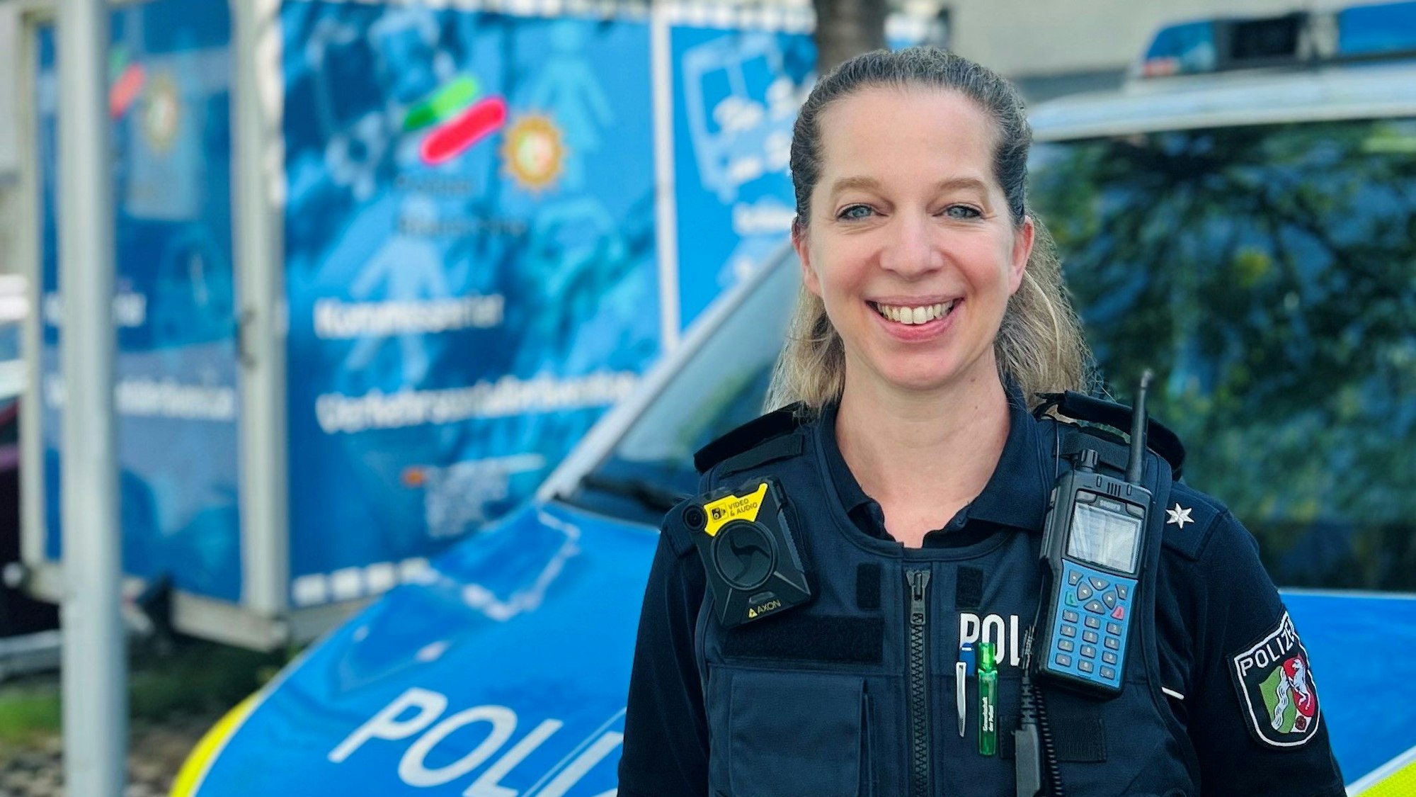 Polizeioberkommissarin Claudia Müller ist neue Bezirksdienstbeamtin für Siegburg-Mitte, -Wolsdorf und -Deichhaus.