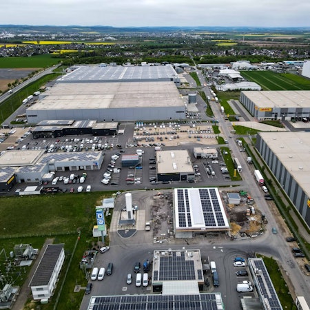 Das Luftbild zeigt den Industriepark am Silberberg in Euskirchen.