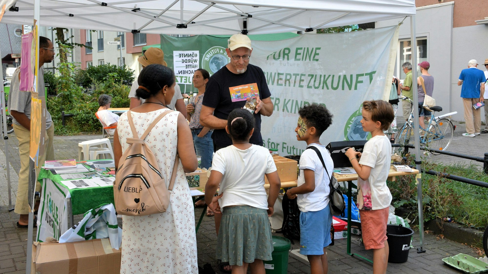 Kostenlose Samentütchen gab es auch am Tag des guten Lebens.