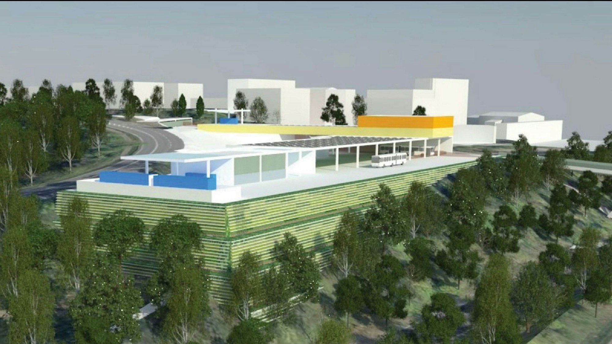 Das Foto zeigt eine Skizze des Mobilhofs