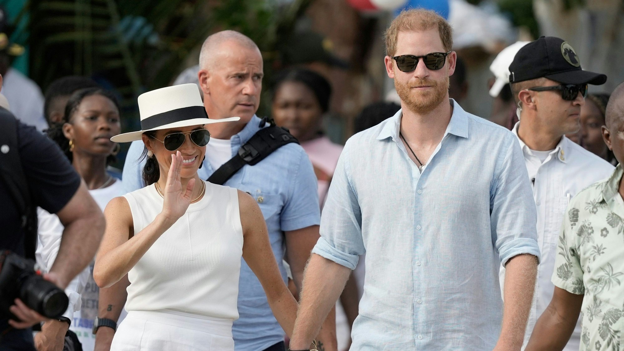 Prinz Harry und Herzogin Meghan zeigten sich im August in Kolumbien.
