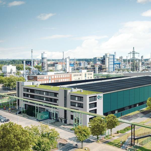 Ein Entwurf zeigt das Batterie-Recycling-Center im Chempark Dormagen.