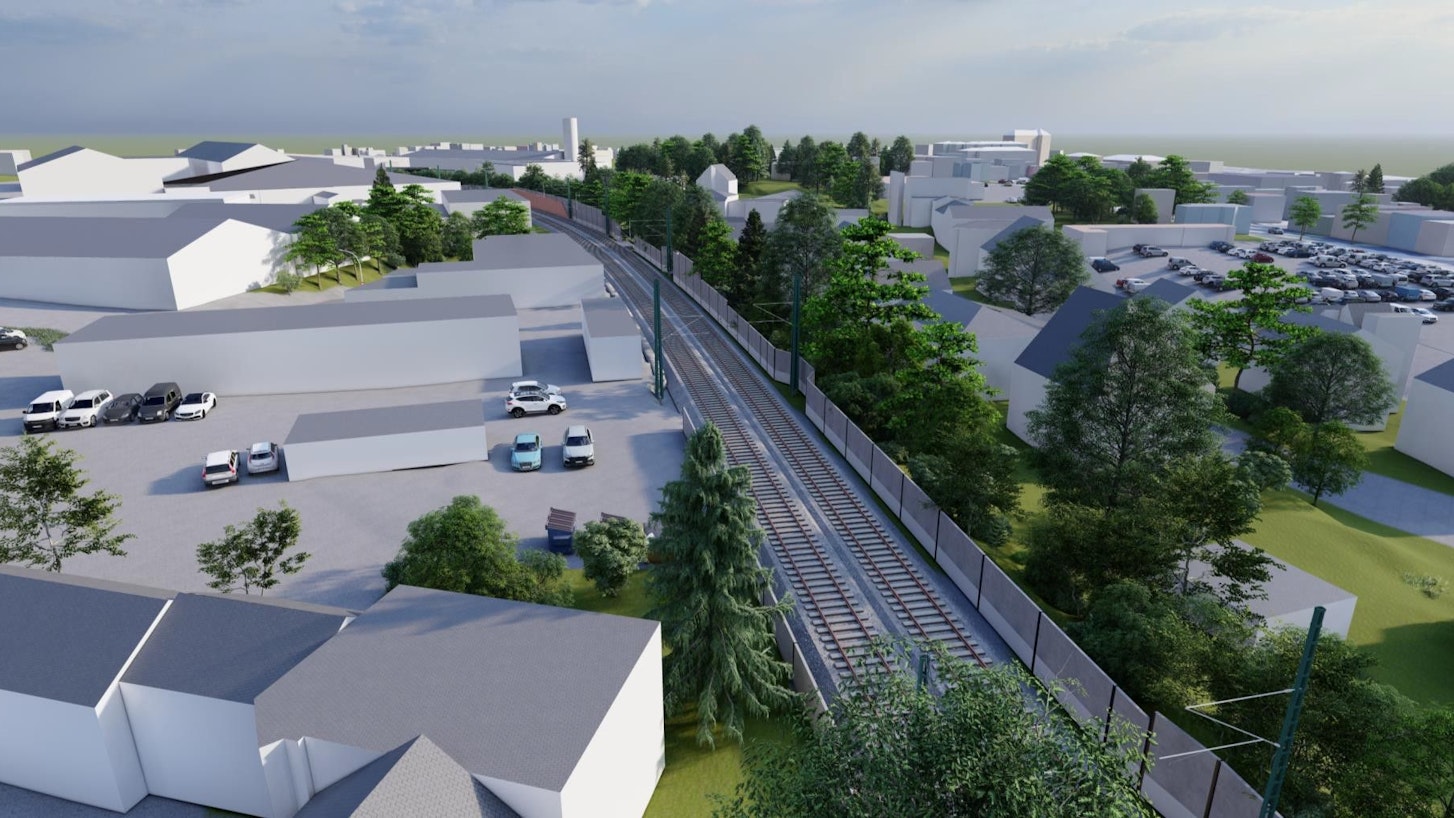 Zumindest in einer Grafik gibt es das zweite Bahngleis Bergisch Gladbach.