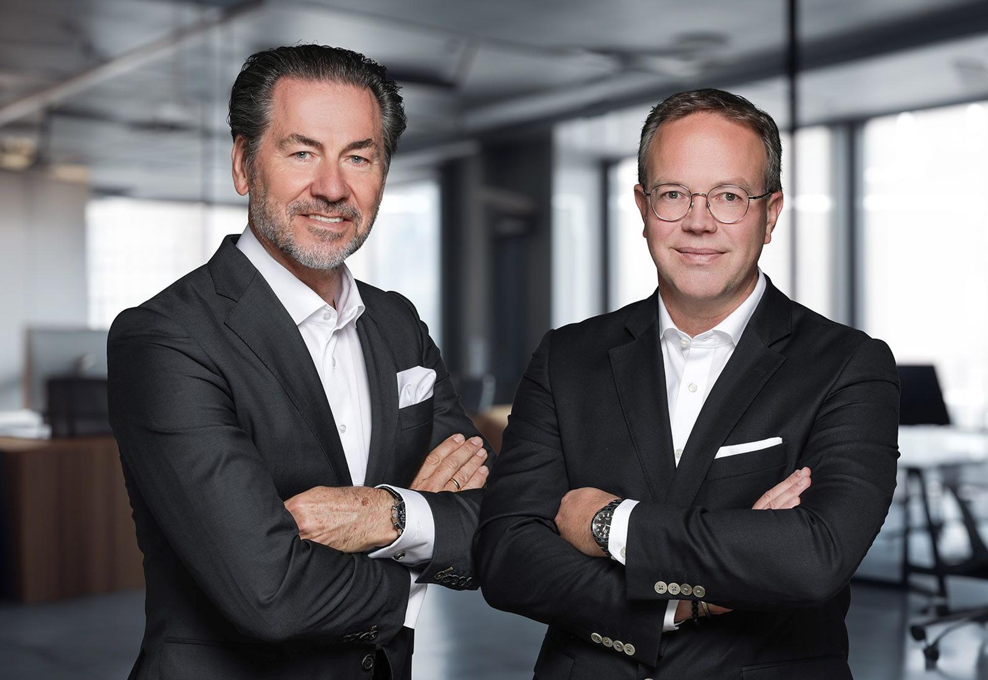 Die Leiter der LGT Bank Matthias Wesseling und Jens Ennenbach.