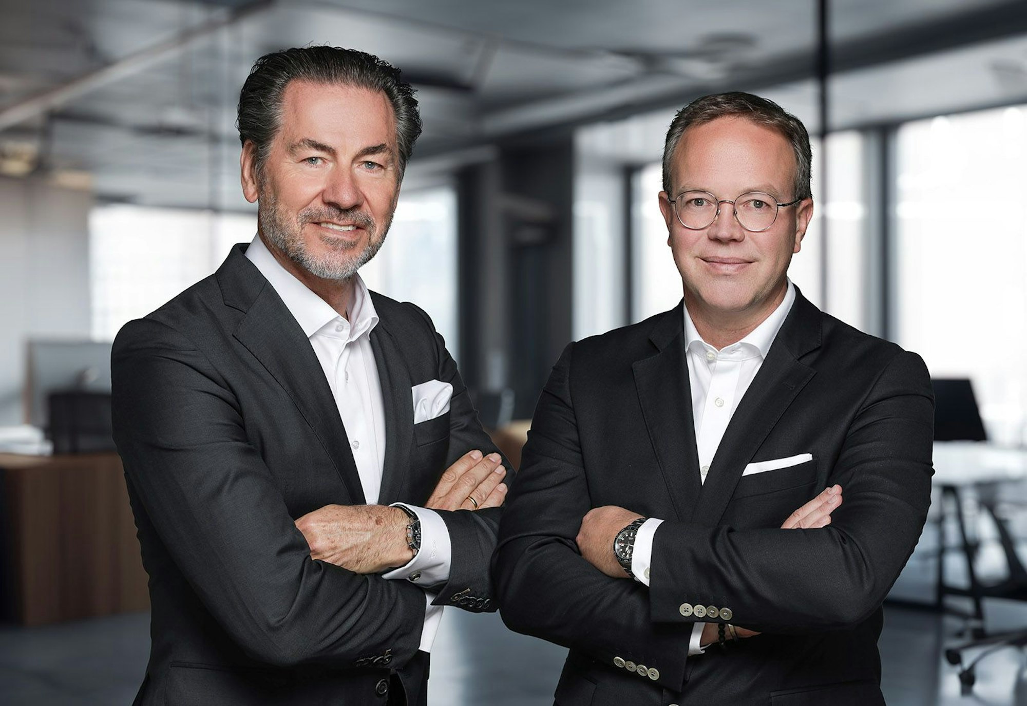 Die Leiter der LGT Bank Matthias Wesseling und Jens Ennenbach.