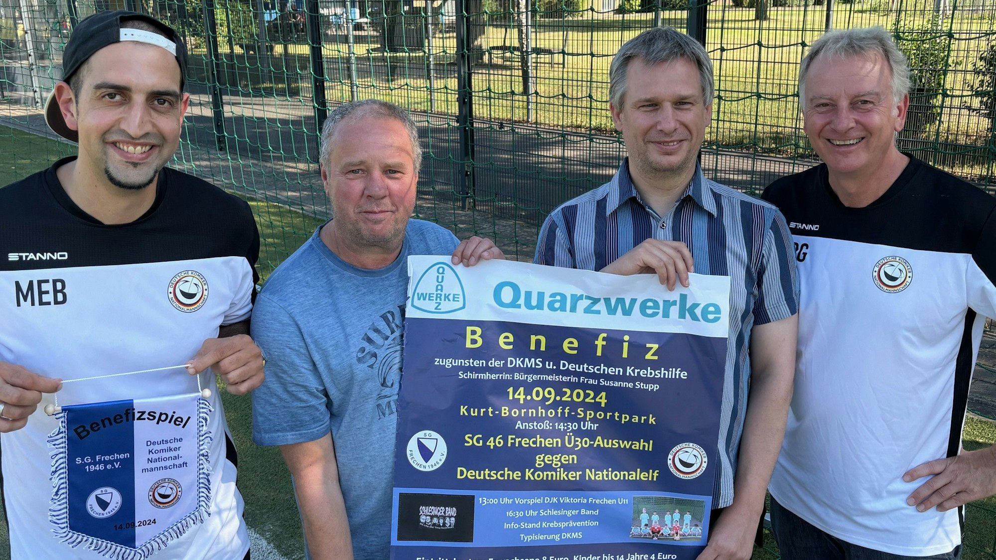 Zu sehen sind Mohamed El Boujaddaini (v.l.), Günther Vianden, Bernd Kaule und Ralf Günther.