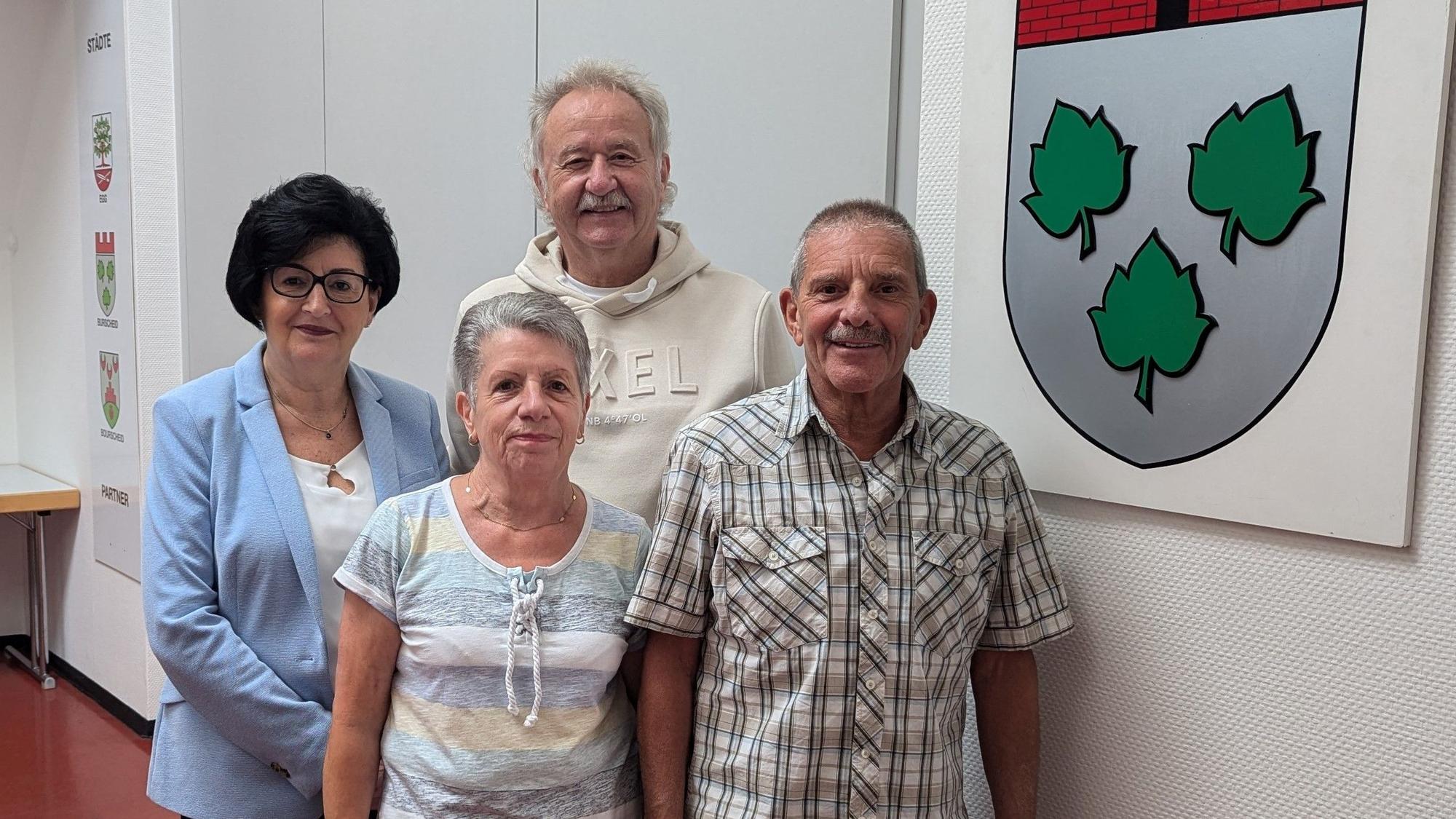 Brigitte Adams, Klaus Nierhoff, Helga Coen und Klaus Becker vom Burscheider Seniorenbeirat