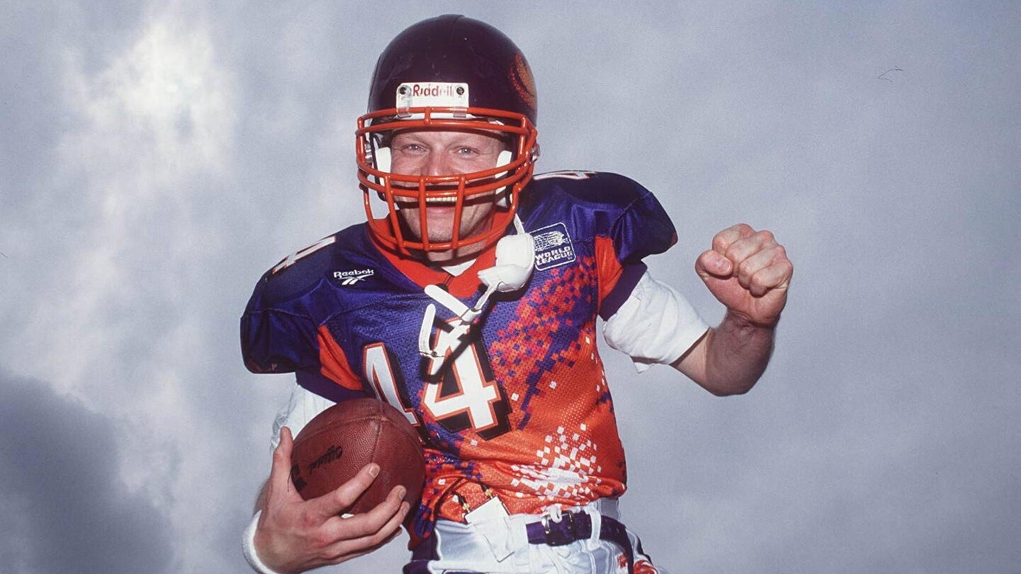 Stefan Raab im Dress der Frankfurt Galaxy.