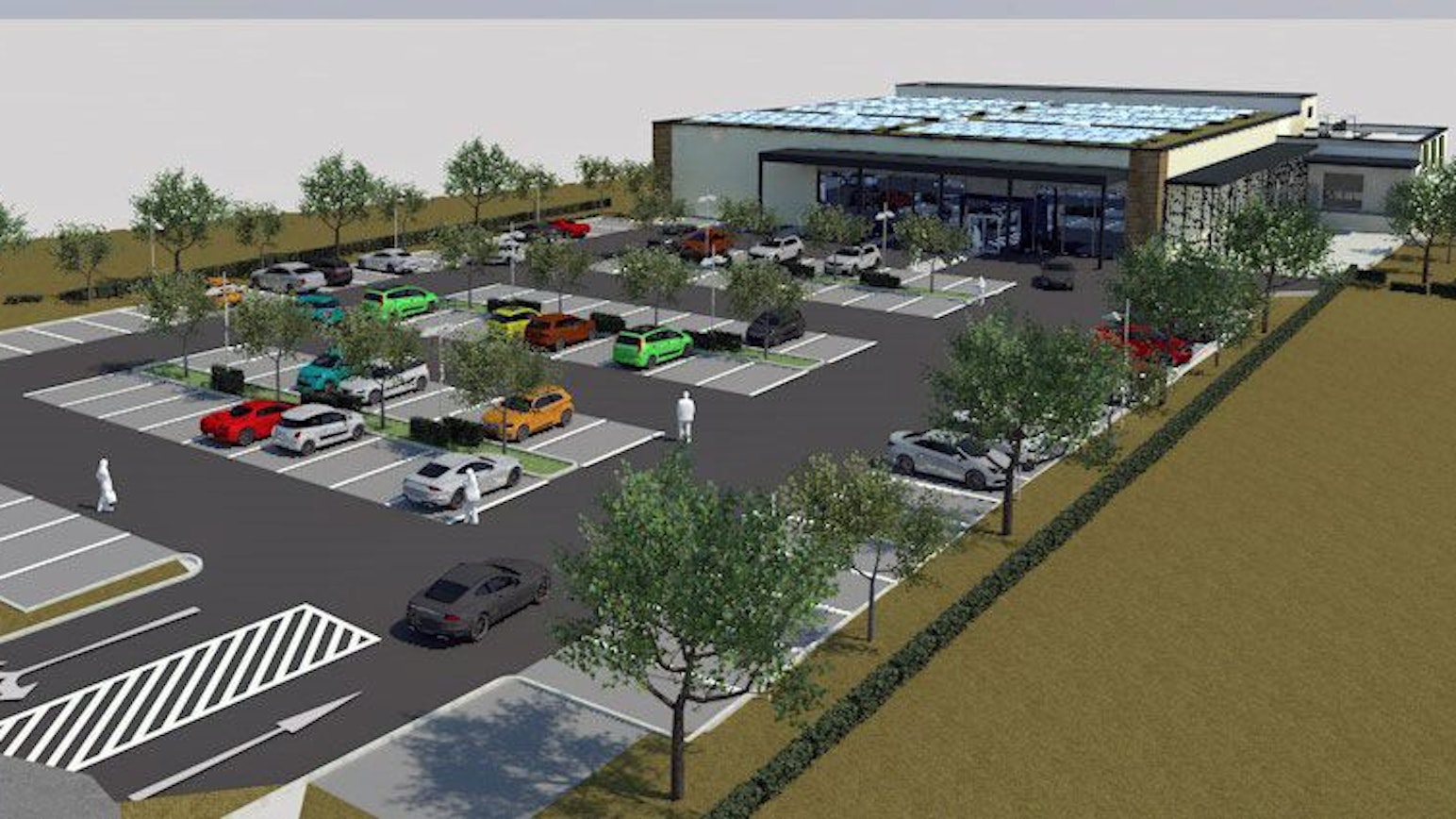So wie auf dieser Visualisierung des Investors sollte der künftige Verbrauchermarkt am Ortseingang von Wormersdorf aussehen. Es handelte sich allerdings um eine vorläufige Darstellung.