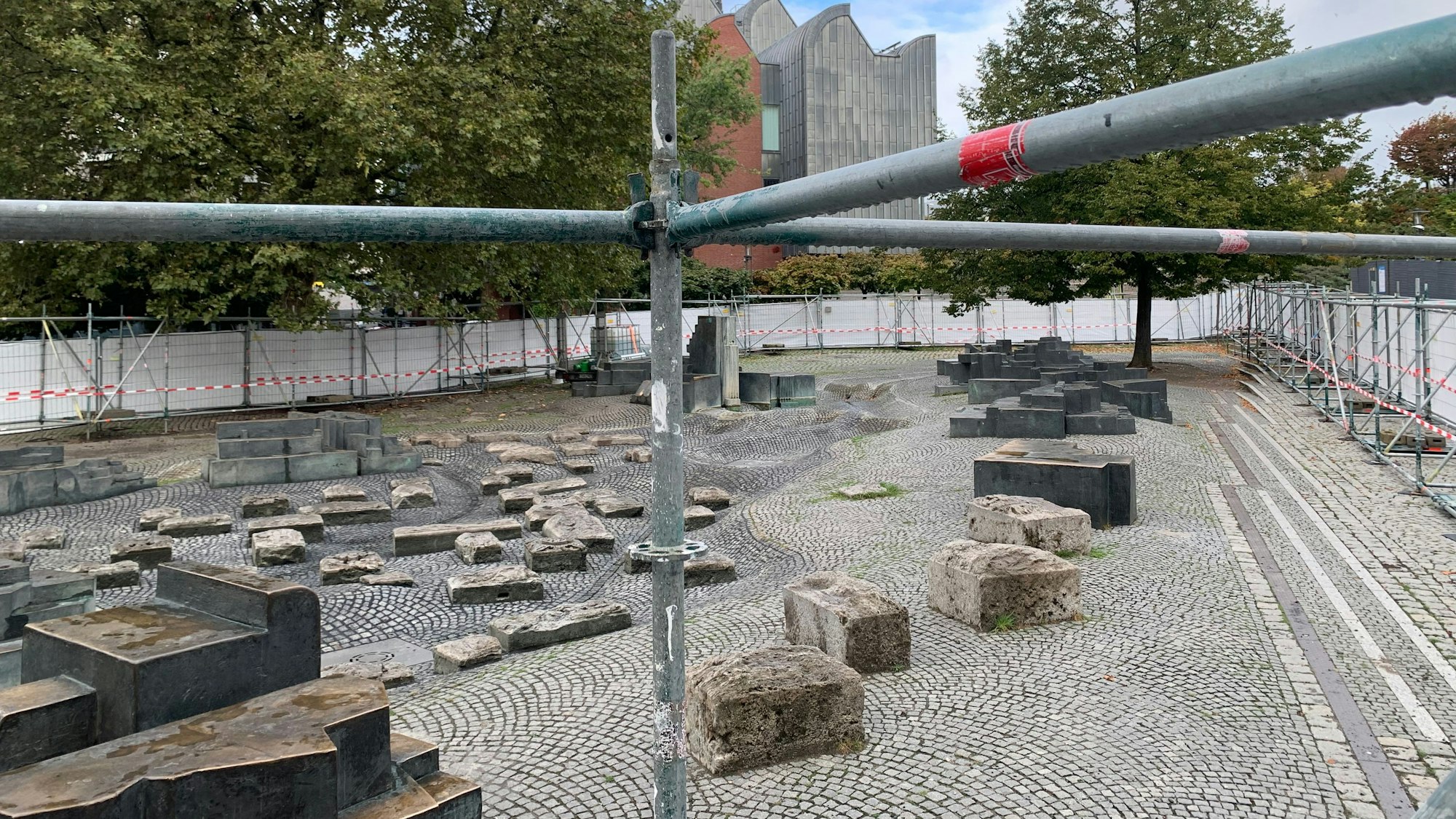 Der Paolozzibrunnen in der Altstadt wird saniert.