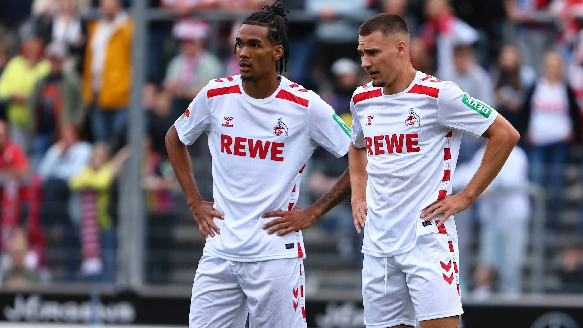 Es hätten auch noch mehr sein können: Damion Downs (l.) und Tim Lemperle haben ein Drittel der Kölner Saisontore erzielt.