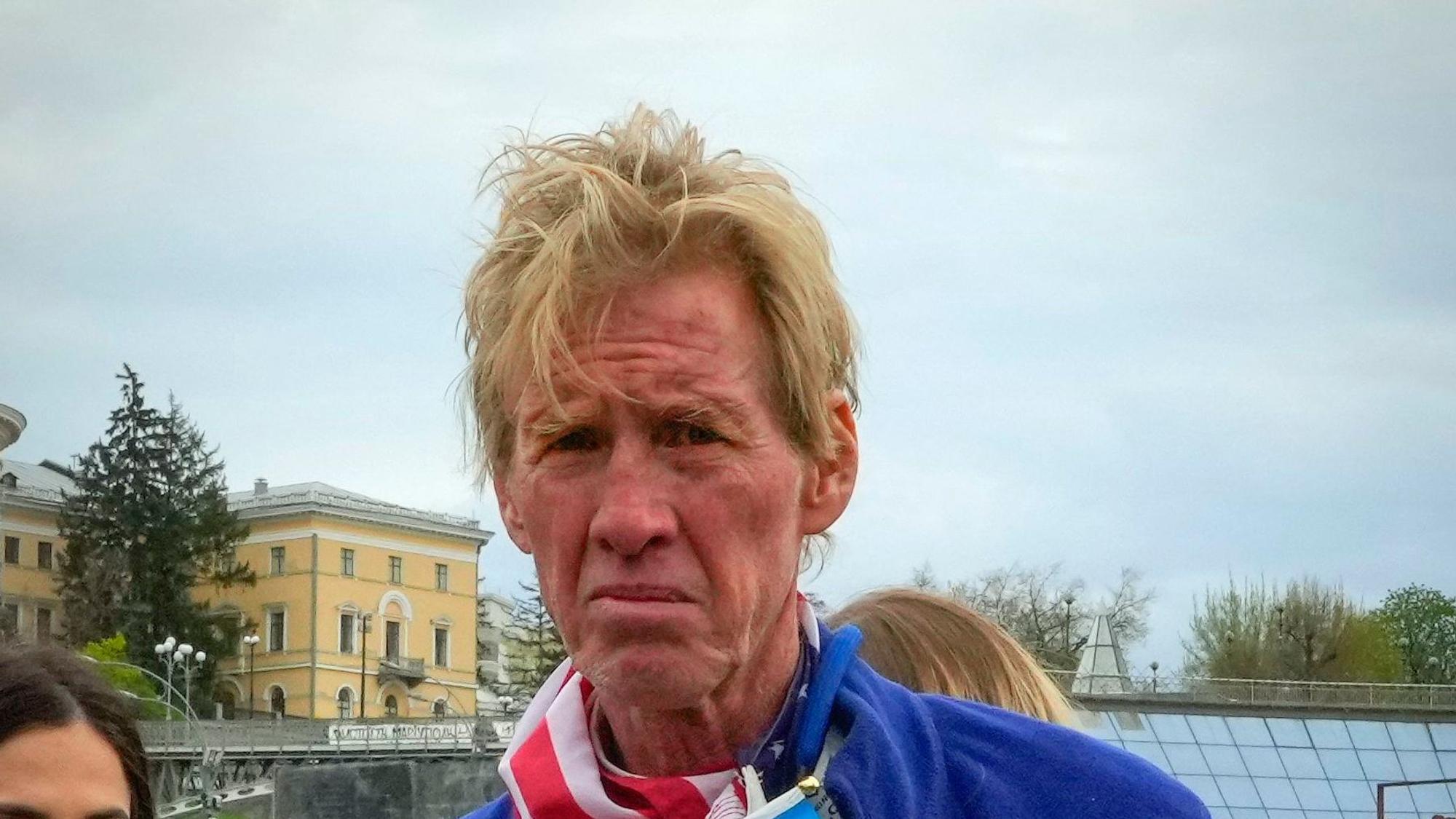 Bereit gegen Russland zu kämpfen: Ryan Wesley Routh demonstrierte 2022 in Kiew.