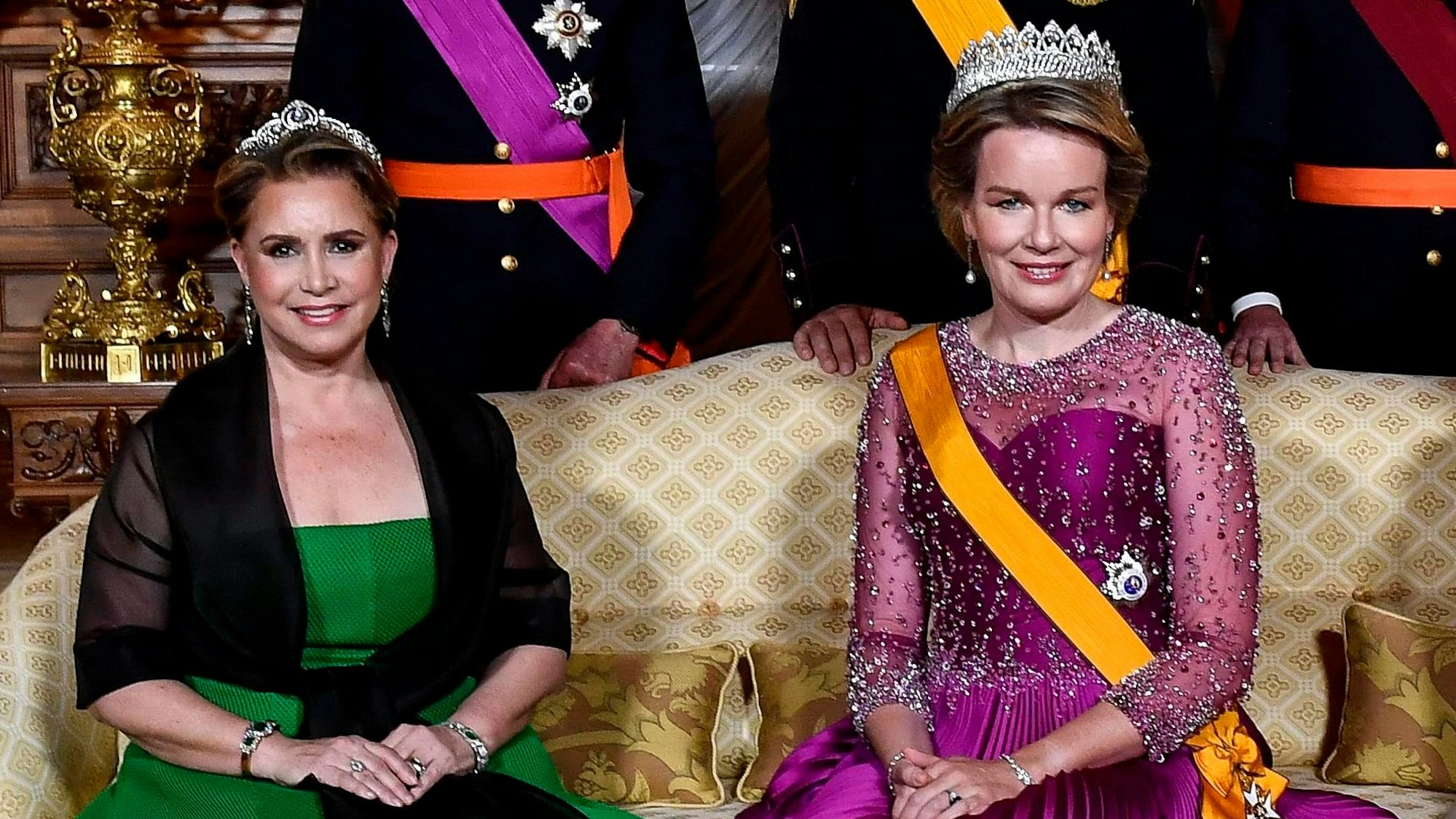 Großherzogin Maria Teresa von Luxemburg und Königin Mathilde von Belgien.