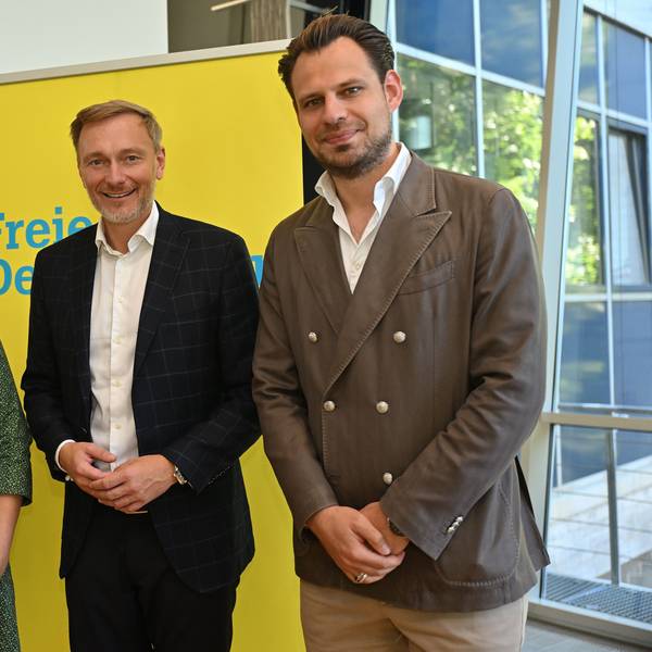 Forsbach. Genohotel. FDP-Empfang mit Christian Lindner. v.l. Dorothee Wasmuth. Christian Lindner, Dr. Alexander Engel