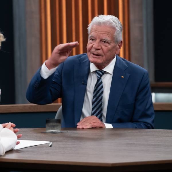 Der frühere Bundespräsident Joachim Gauck war am Sonntagabend in der ARD-Talksendung „Caren Miosga“ zu Gast.