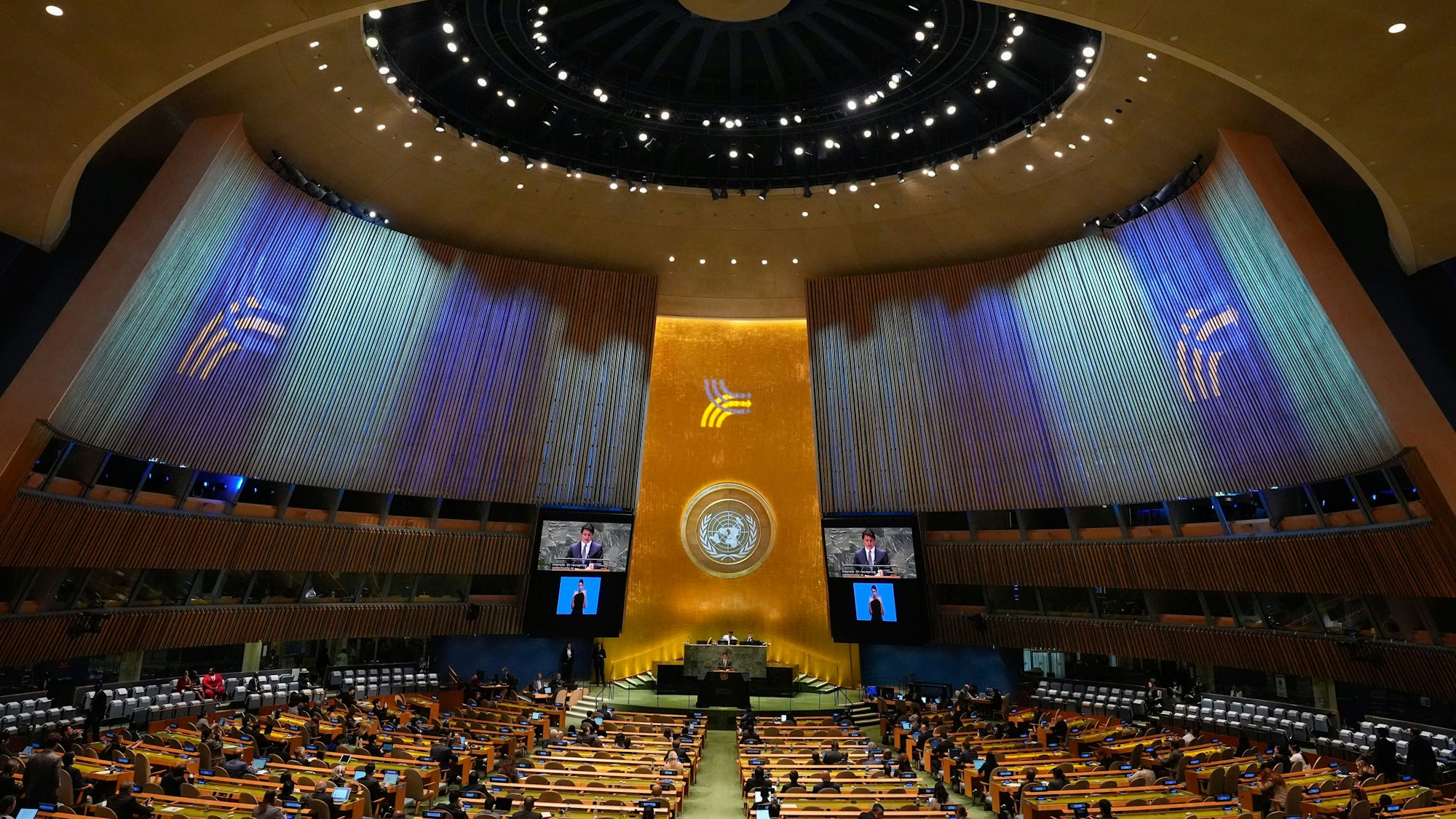 Kanadas Premierminister Justin Trudeau spricht bei der UN-Generaldebatte.