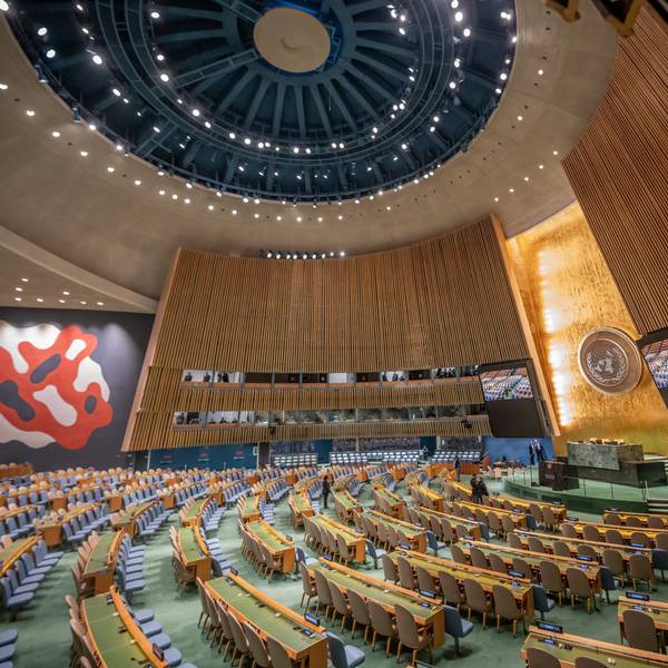 24.09.2024, USA, New York: Übersicht der Halle der Generalversammlung vor Beginn der 79. Generaldebatte der UN-Vollversammlung.