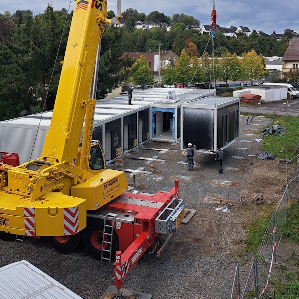 Die Container an der Bahnstraße in Wipperfürth.