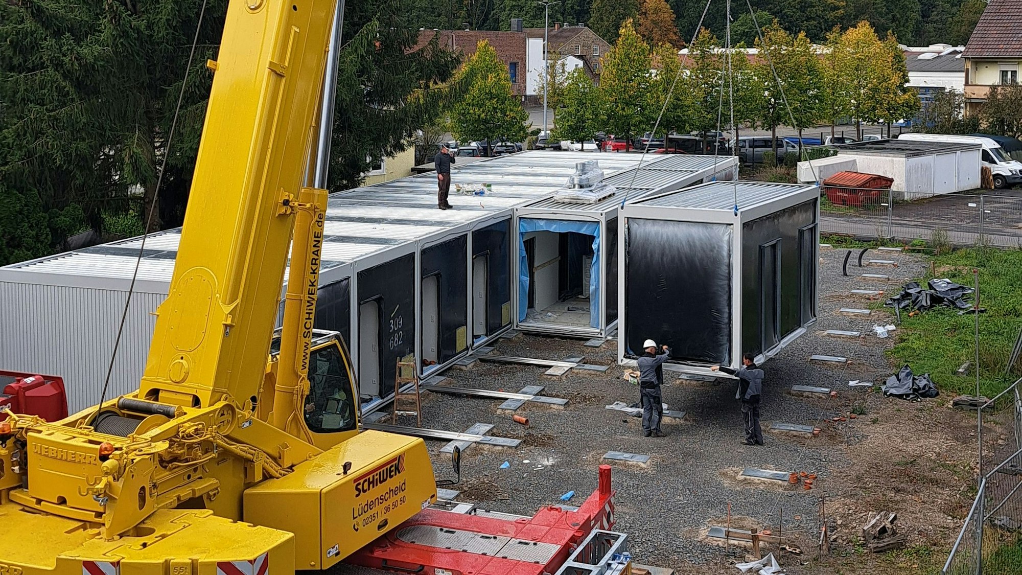 Die Container an der Bahnstraße in Wipperfürth.