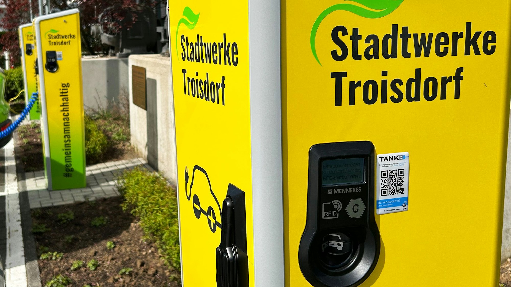 Ladesäulen der Stadtwerke Troisdorf.