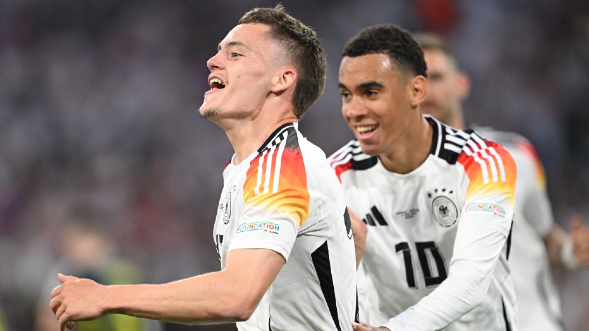 Jahrhunderttalente: Florian Wirtz (l) und Jamal Musiala bei der Fußball-EM 2024.
