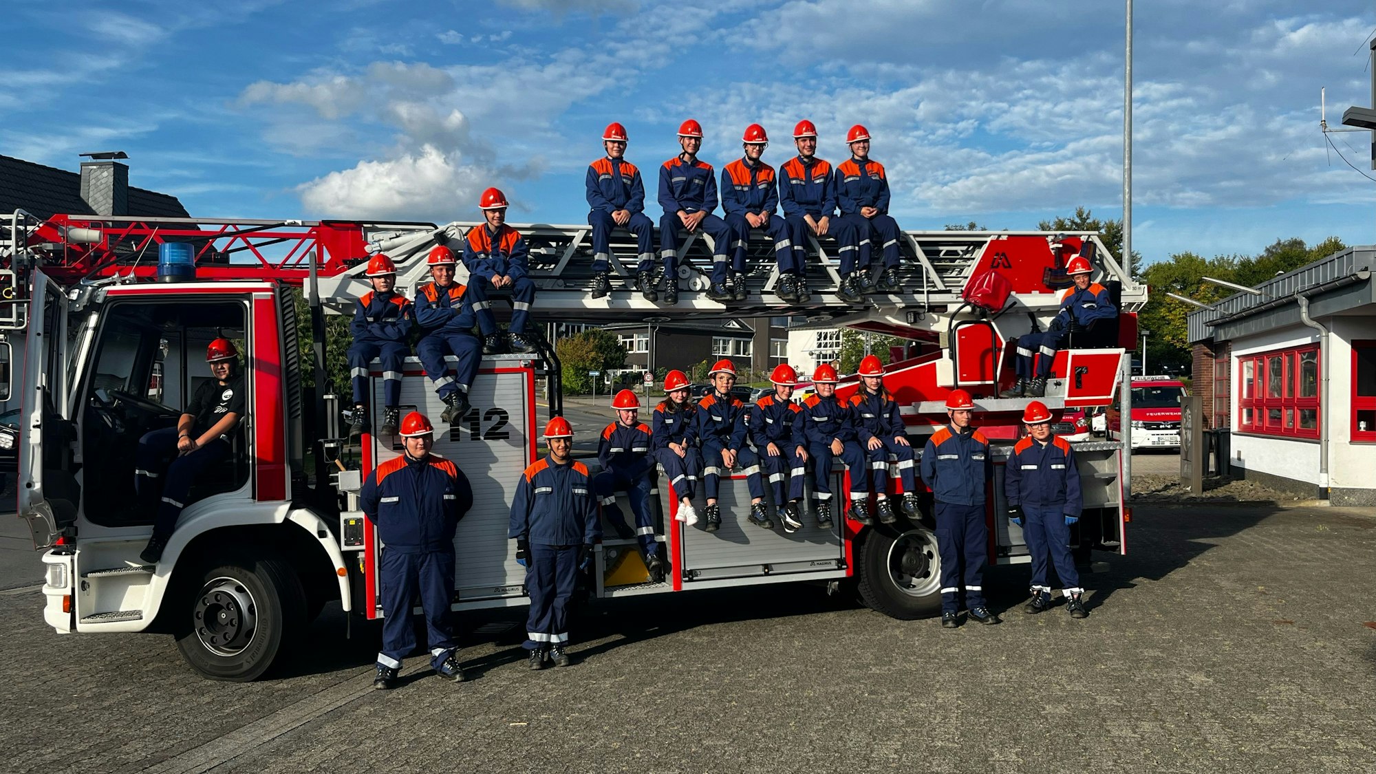 Gruppenfoto der Jugendfeuerwehr in Lindlar.