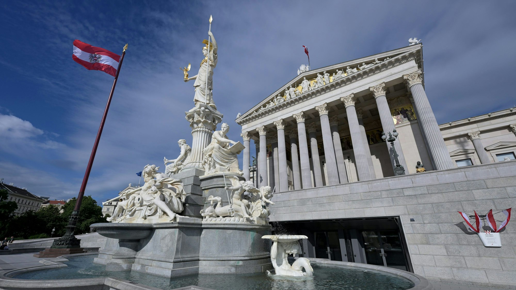 Das Parlamentsgebäude auf der Wiener Ringstraße.